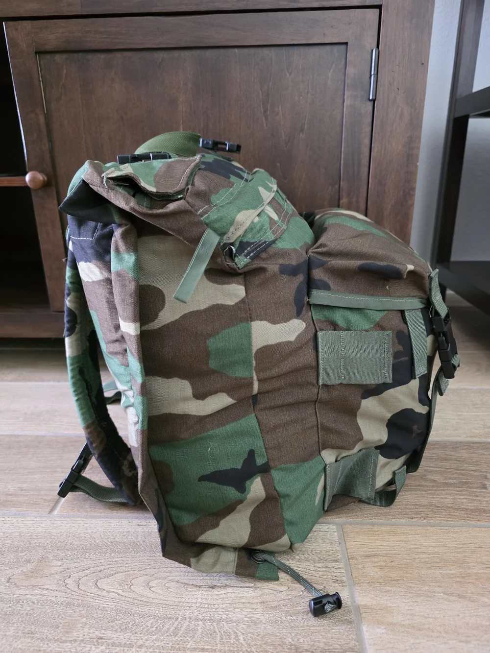 Military-Style Camouflage Rucksack Pack - Green Combat Patrol Pack